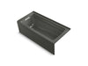 KOHLER K-1949-XGHLA Archer 66" x 32" alcove Heated BubbleMassage air bath and whirlpool, left drain