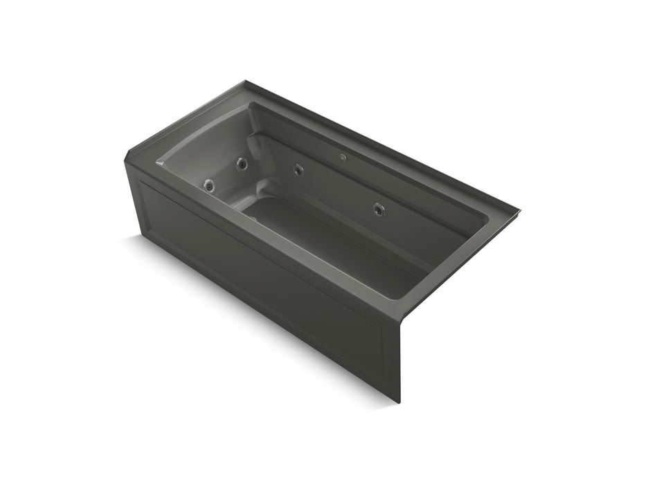 KOHLER K-1949-XGHRA Archer 66" x 32" alcove Heated BubbleMassage air bath and whirlpool, right drain