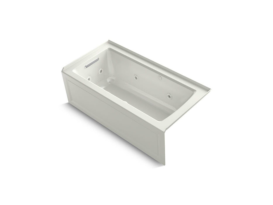 KOHLER K-1947-XGHLA Archer 60" x 30" alcove Heated BubbleMassage air bath and whirlpool, left drain