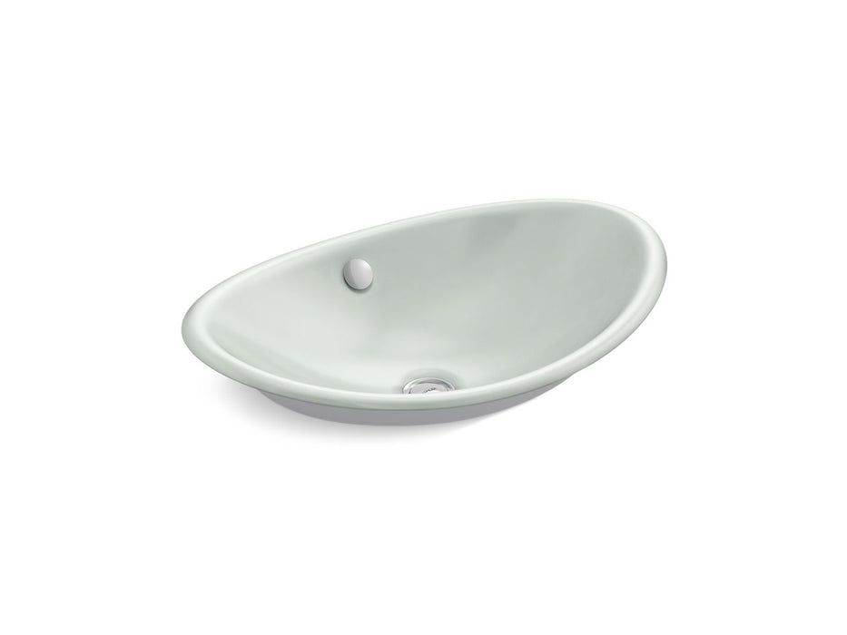 KOHLER K-5403-W Iron Plains 20-3/4" oval vessel bathroom sink