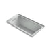 KOHLER K-1167-JLH Underscore 60" x 30" drop-in/alcove heated whirlpool bath, left drain