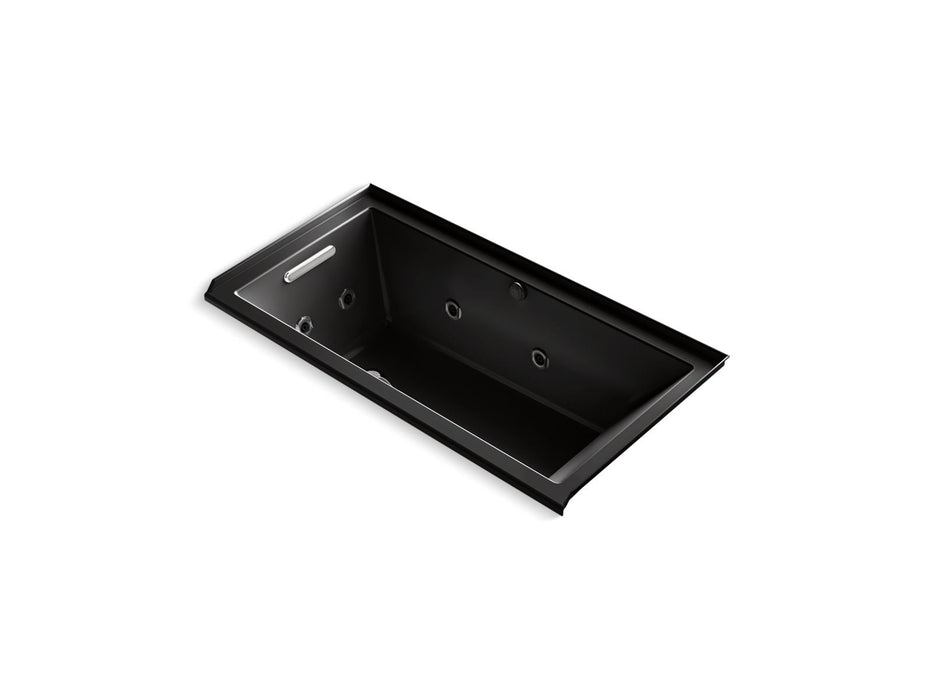 KOHLER K-1167-XHGHL Underscore 60" x 30" alcove Heated BubbleMassage air bath with whirlpool, left drain