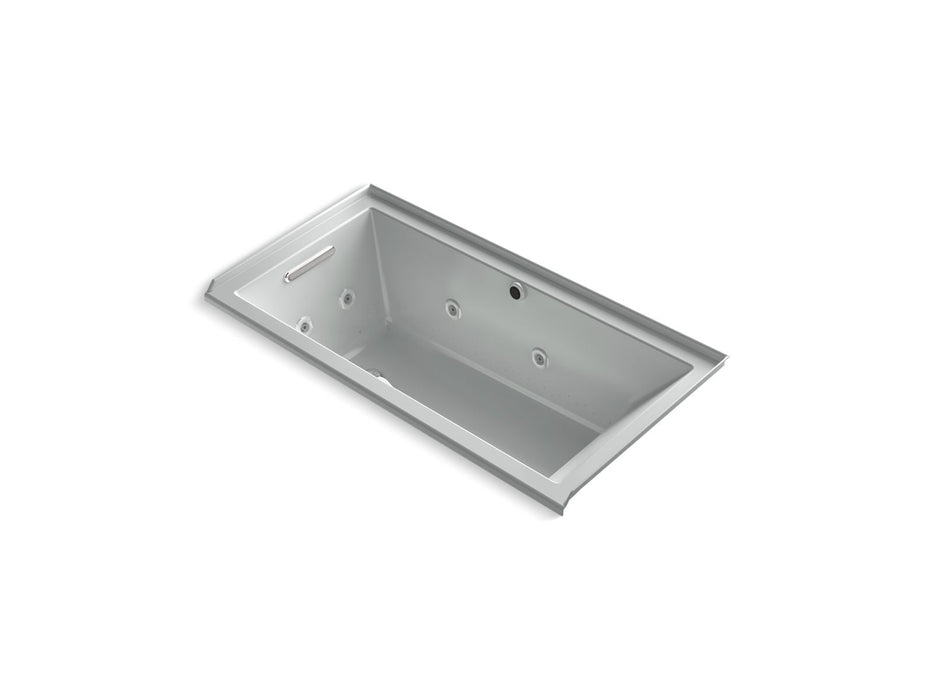 KOHLER K-1167-XHGHL Underscore 60" x 30" alcove Heated BubbleMassage air bath with whirlpool, left drain