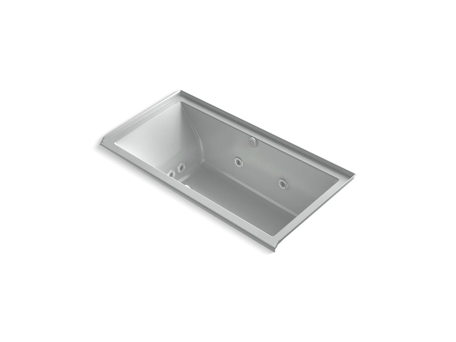 KOHLER K-1167-XHGHR Underscore 60" x 30" alcove Heated BubbleMassage air bath with whirlpool, right drain