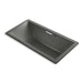 KOHLER K-1835-GHW Underscore 72" x 36" drop-in Heated BubbleMassage air bath with Bask heated surface