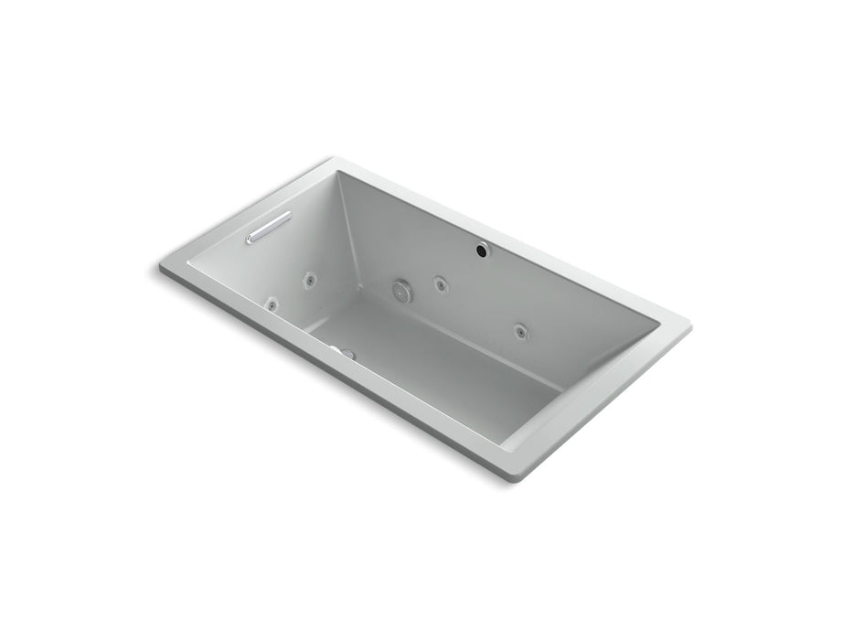 KOHLER K-1173-XHGH Underscore 66" x 36" drop-in Heated BubbleMassage air bath with whirlpool
