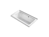 KOHLER K-1947-GHLW Archer 60" x 30" alcove Heated BubbleMassage air bath with Bask heated surface, left drain