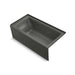 KOHLER K-1947-RAW Archer 60" x 30" alcove whirlpool bath with Bask heated surface, right drain