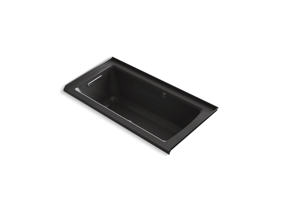 KOHLER K-1947-GHLW Archer 60" x 30" alcove Heated BubbleMassage air bath with Bask heated surface, left drain