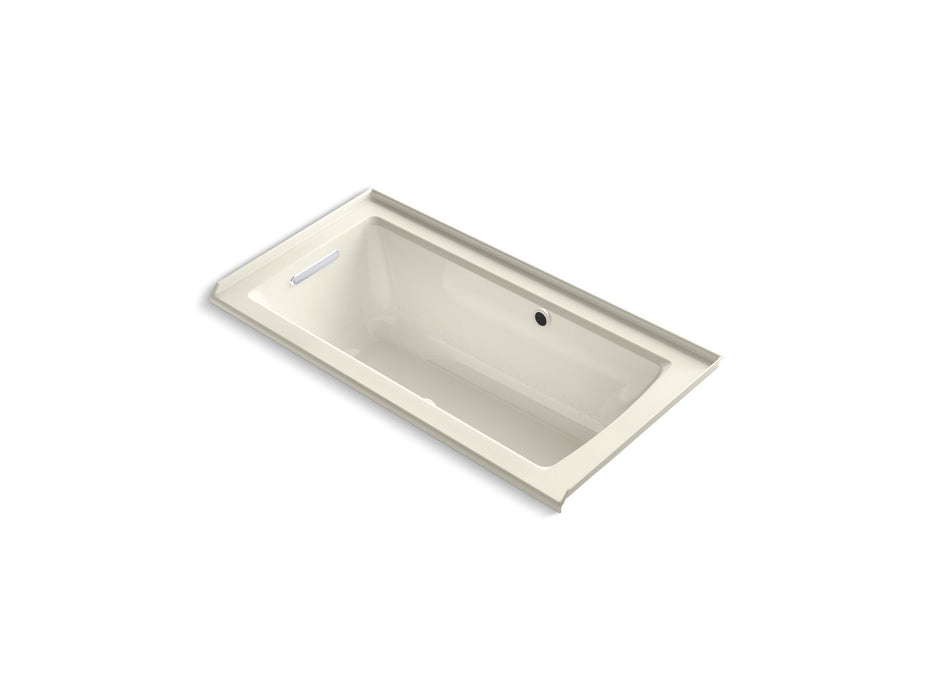 KOHLER K-1947-GHLW Archer 60" x 30" alcove Heated BubbleMassage air bath with Bask heated surface, left drain