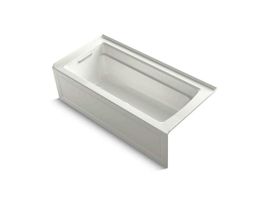 KOHLER K-1949-GHLAW Archer 66" x 32" alcove Heated BubbleMassage air bath with Bask heated surface, left drain