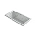 KOHLER K-1167-XHGH Underscore 60" x 30" drop-in Heated BubbleMassage air bath with whirlpool