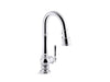 KOHLER K-99261 Artifacts Pull-down kitchen sink faucet with three-function sprayhead