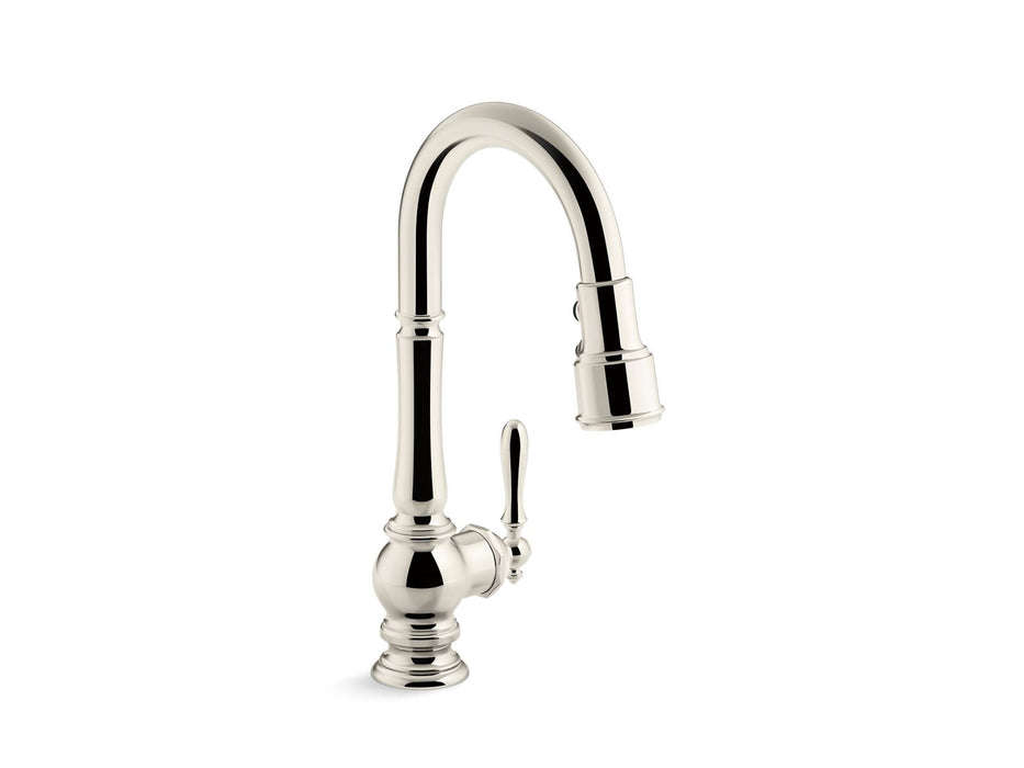 KOHLER K-99261 Artifacts Pull-down kitchen sink faucet with three-function sprayhead
