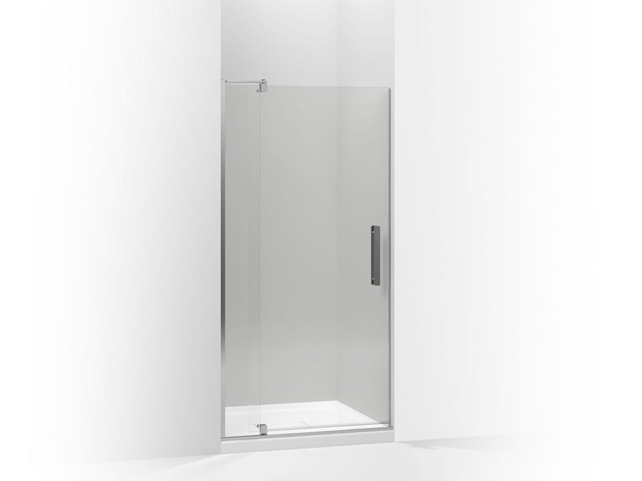 KOHLER K-707536-L Revel Pivot shower door, 74" H x 35-1/8 - 40" W, with 5/16" thick Crystal Clear glass