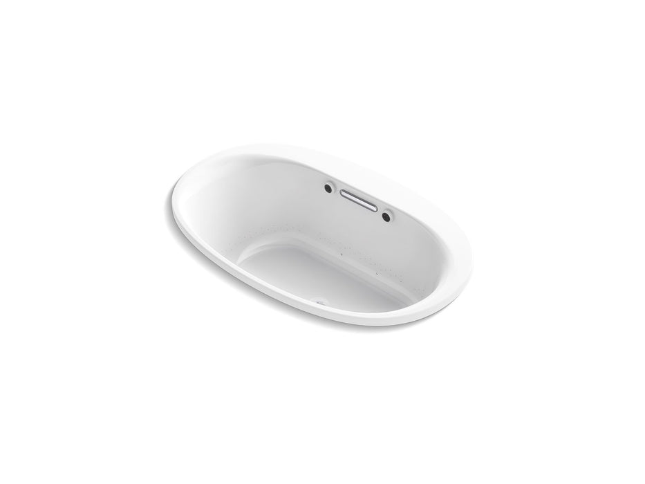 KOHLER K-5714-GHW Underscore 59-3/4" x 35-3/4" drop-in Heated BubbleMassage air bath with Bask heated surface
