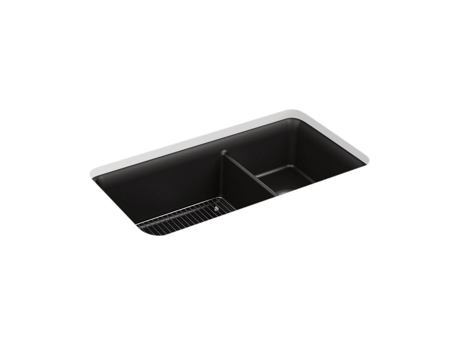 KOHLER K-8204 Cairn 33-1/2" undermount double-bowl kitchen sink