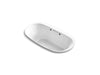 KOHLER K-5716-GHW Underscore 66" x 36" drop-in Heated BubbleMassage air bath with Bask heated surface