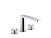 KOHLER K-73060-3 Composed Widespread bathroom sink faucet with Cross handles, 1.2 gpm
