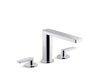 KOHLER K-73060-4 Composed Widespread bathroom sink faucet with Lever handles, 1.2 gpm