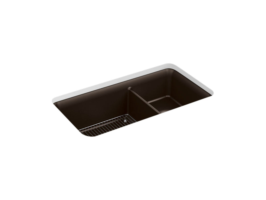 KOHLER K-8204 Cairn 33-1/2" undermount double-bowl kitchen sink