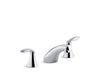 KOHLER K-15265-4NDRA Coralais Widespread bathroom sink faucet with lever handles, less drain and lift rod