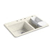 KOHLER K-8669-4A2 Riverby 33" top-mount double-bowl workstation kitchen sink