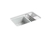 KOHLER K-8669-5UA3 Riverby 33" undermount double-bowl workstation kitchen sink