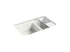 KOHLER K-8669-5UA3 Riverby 33" undermount double-bowl workstation kitchen sink