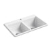 KOHLER K-8679-1A2 Riverby 33" top-mount double-bowl workstation kitchen sink