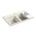KOHLER K-8679-1A2 Riverby 33" top-mount double-bowl workstation kitchen sink