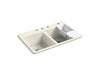 KOHLER K-8679-4A2 Riverby 33" top-mount double-bowl workstation kitchen sink