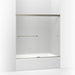 KOHLER K-707000-D3 Revel Sliding bath door, 55-1/2" H x 56-5/8 - 59-5/8" W, with 1/4" thick Frosted glass