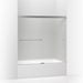 KOHLER K-707000-D3 Revel Sliding bath door, 55-1/2" H x 56-5/8 - 59-5/8" W, with 1/4" thick Frosted glass