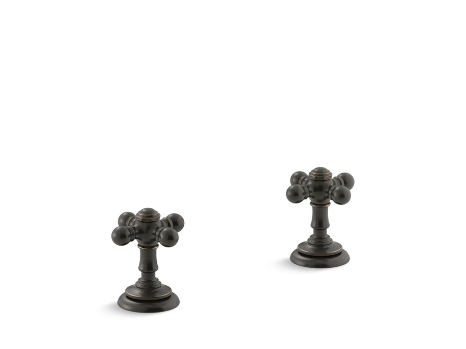 KOHLER K-T98071-3 Artifacts Deck-mount bath faucet handle trim with Cross design