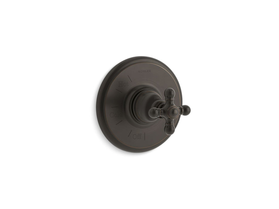 KOHLER K-TS72767-3 Artifacts Rite-Temp valve trim with cross handle