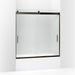 KOHLER K-706000-D3 Levity Sliding bath door, 62" H x 56-5/8 - 59-5/8" W, with 1/4" thick Frosted glass