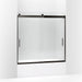 KOHLER K-706002-L Levity Sliding bath door, 59-3/4" H x 56-5/8 - 59-5/8" W, with 1/4" thick Crystal Clear glass