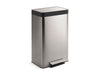 KOHLER K-20940 13-gallon stainless steel step trash can