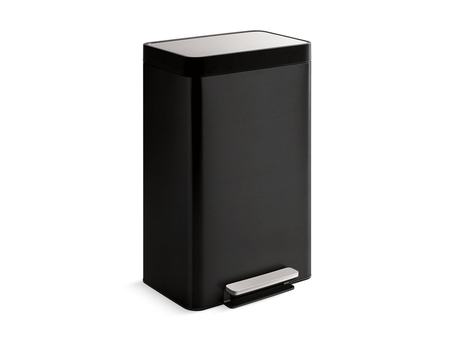 KOHLER K-20940 13-gallon stainless steel step trash can