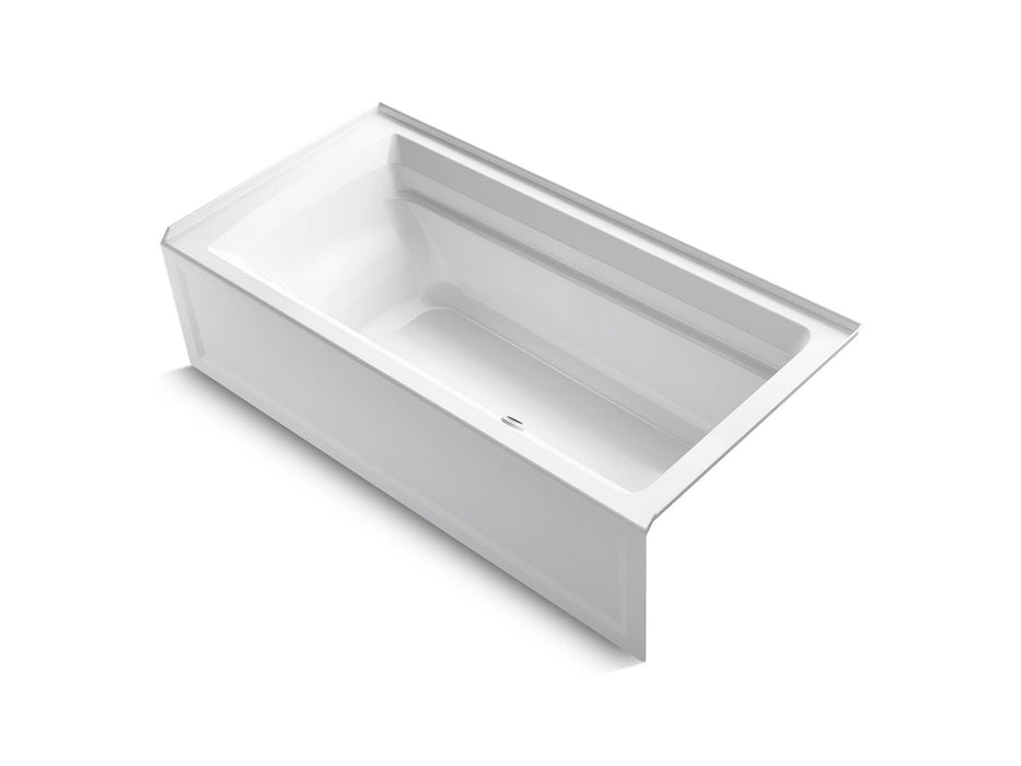 KOHLER K-1125-RAW Archer 72" x 36" alcove bath with Bask heated surface, alcove, right drain