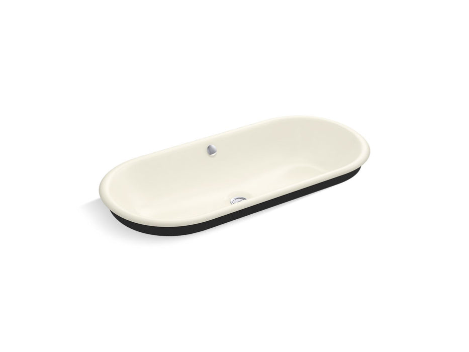 KOHLER K-20213-P5 Iron Plains 33" oval drop-in/undermount/vessel bathroom sink with Iron Black painted underside