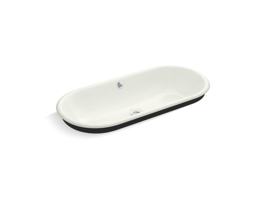 KOHLER K-20213-P5 Iron Plains 33" oval drop-in/undermount/vessel bathroom sink with Iron Black painted underside