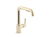KOHLER K-7505 Purist Pull-out kitchen sink faucet with three-function sprayhead