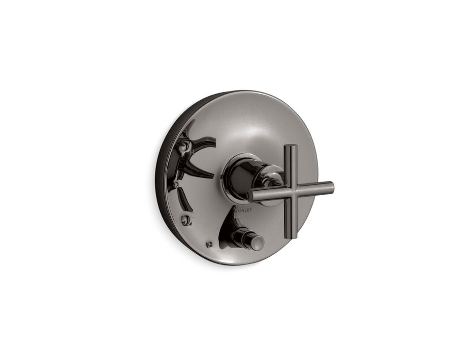 KOHLER K-T14501-3 Purist Rite-Temp valve trim with push-button diverter and cross handle