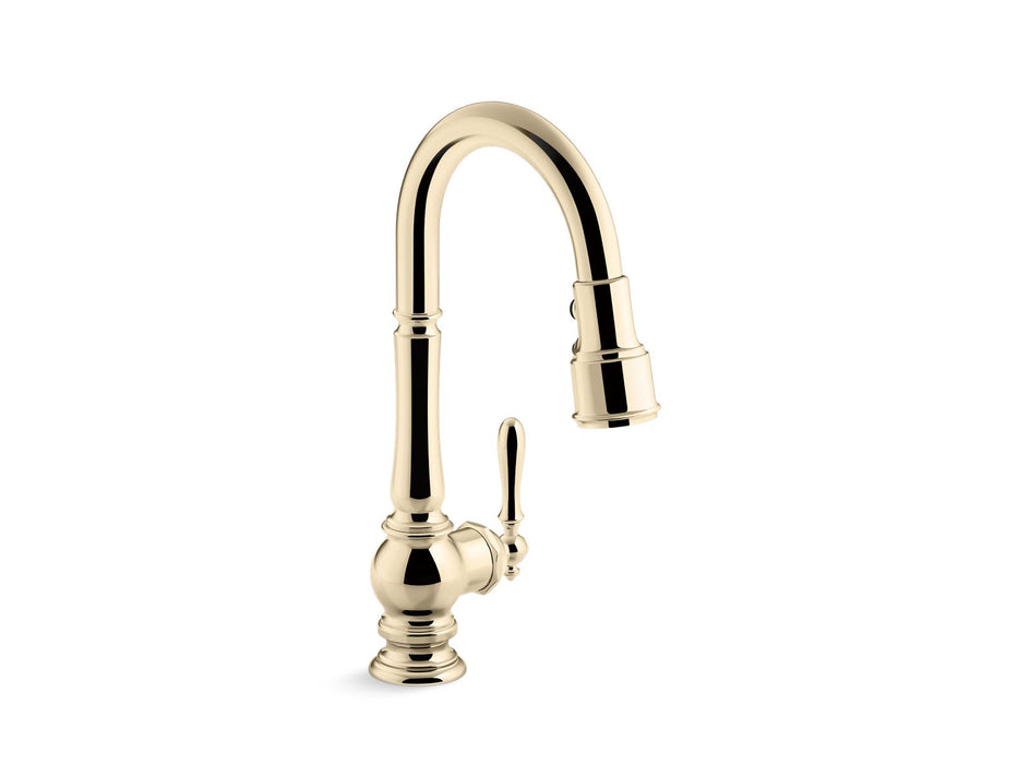KOHLER K-99261 Artifacts Pull-down kitchen sink faucet with three-function sprayhead
