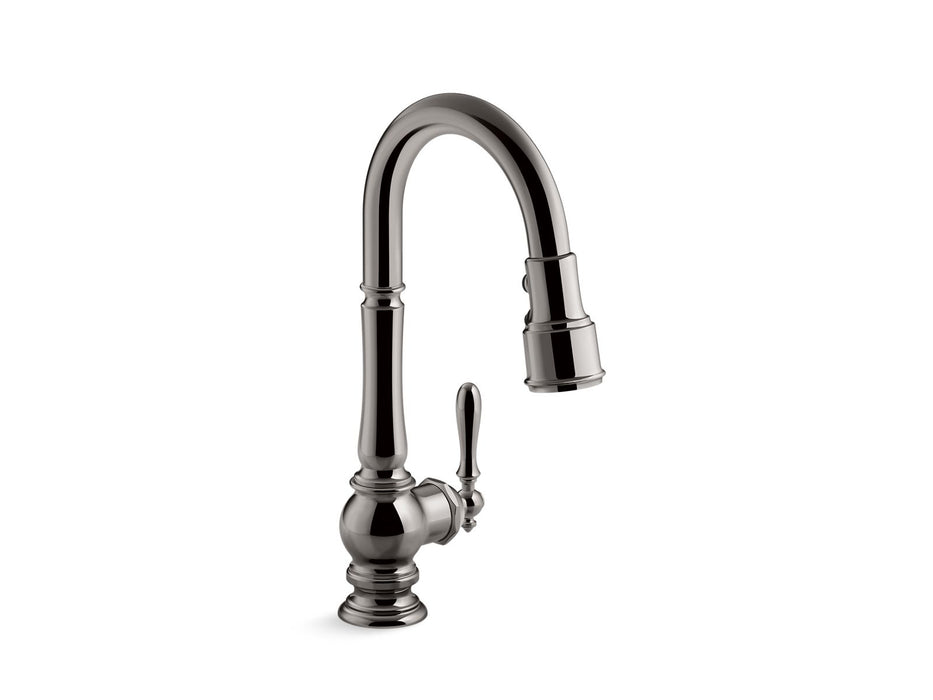 KOHLER K-99261 Artifacts Pull-down kitchen sink faucet with three-function sprayhead