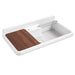 KOHLER K-21103-2HW Farmstead 45" top-/wall-mount single-bowl workstation farmhouse kitchen sink