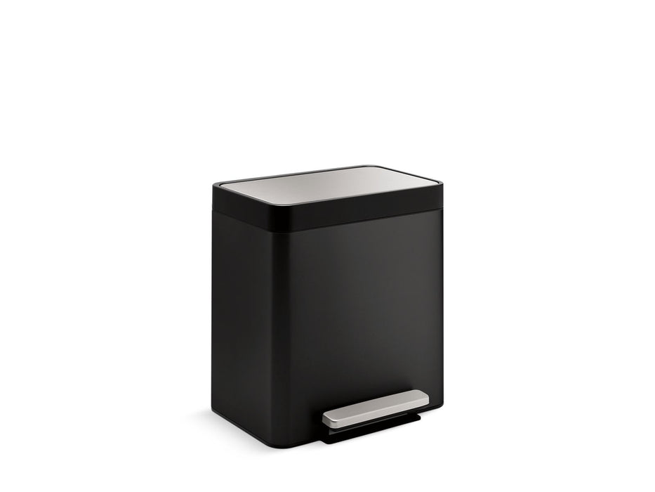 KOHLER K-20942 8-gallon stainless steel step trash can