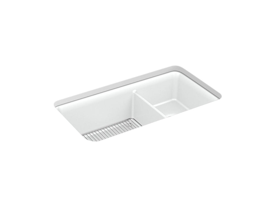 KOHLER K-8204 Cairn 33-1/2" undermount double-bowl kitchen sink